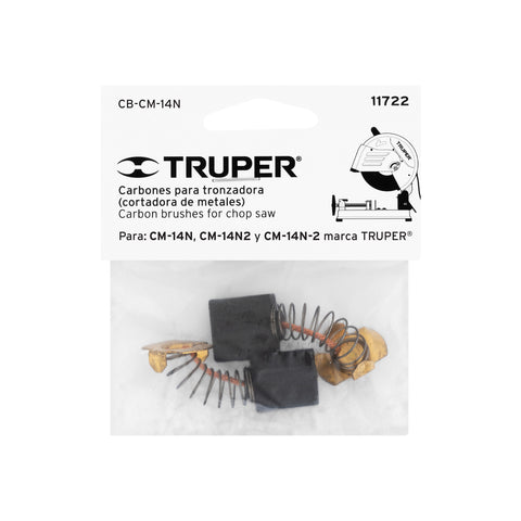 Bolsa con 2 carbones de repuesto para CM-14N, TRUPER | CB-CM-14N | 11722