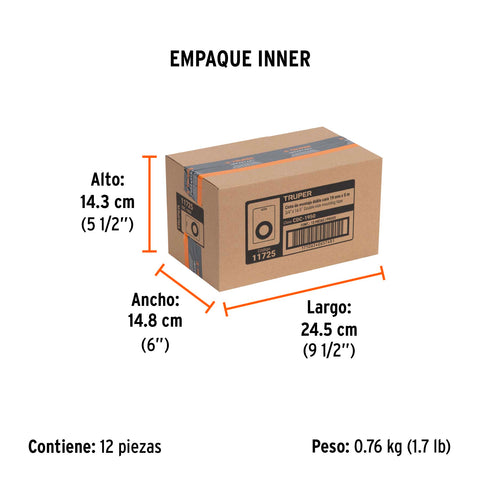 Cinta doble cara de 19 mm x 5 m, Truper | CDC-1950 | 11725