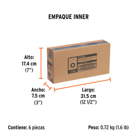 Cinta doble cara de 19 mm x 10 m, Truper | CDC-19100 | 11726