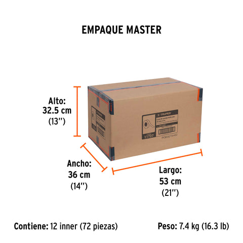 Cinta doble cara de 25 mm x 5 m, Truper | CDC-2550 | 11727