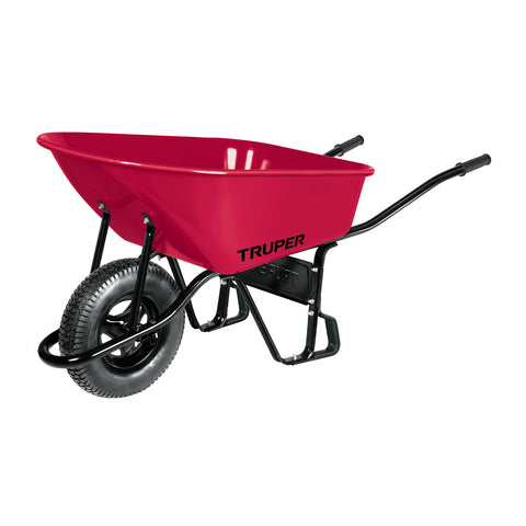 Carretilla 6 ft3 Neumática, bastidor tubular, Truper | CAT-60ND | 11776