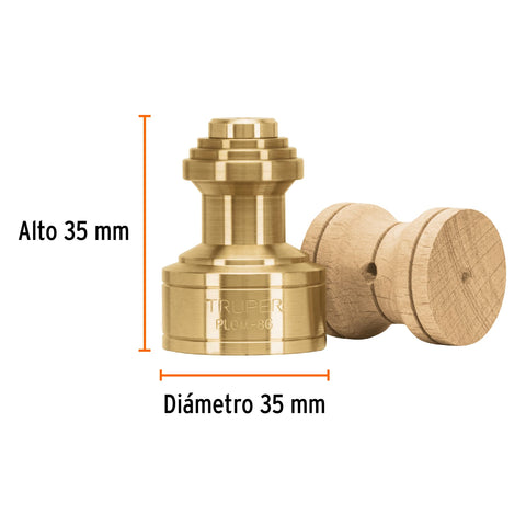 Plomada de latón 8 oz tipo Guatemala, Truper | PLOM-8G | 11820