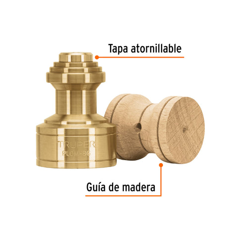 Plomada de latón 8 oz tipo Guatemala, Truper | PLOM-8G | 11820