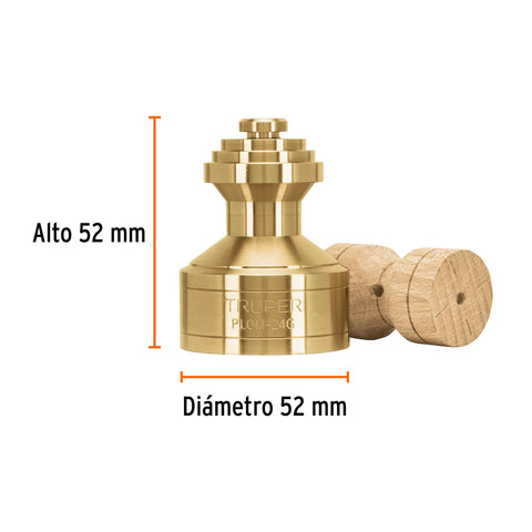 Plomada de latón 24 oz tipo Guatemala, Truper | PLOM-24G | 11823
