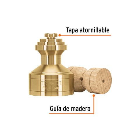 Plomada de latón 24 oz tipo Guatemala, Truper | PLOM-24G | 11823
