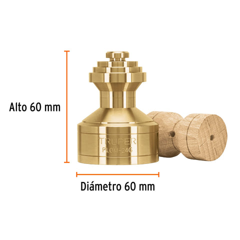 Plomada de latón 32 oz tipo Guatemala, Truper | PLOM-32G | 11824