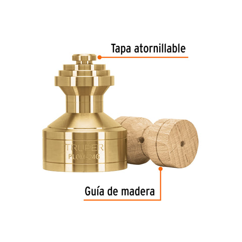 Plomada de latón 32 oz tipo Guatemala, Truper | PLOM-32G | 11824