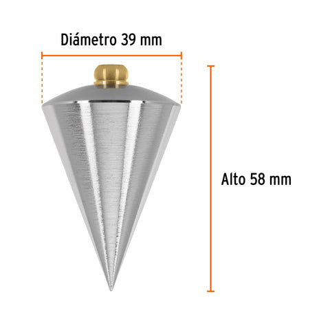 Plomada de acero, 8 oz, Truper | PLOM-8L | 11848
