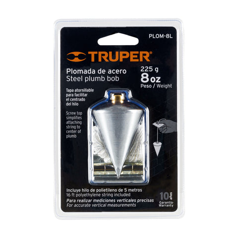 Plomada de acero, 8 oz, Truper | PLOM-8L | 11848