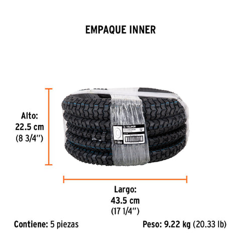 Llanta neumática reforzada 16', sin cámara, Truper | N | 11850