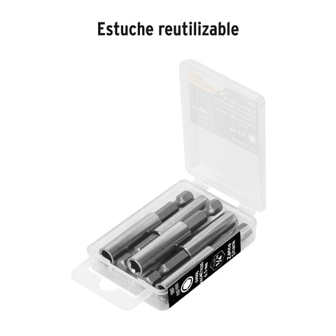 Estuche con 5 extensiones de 60 mm, magnéticas, EXPERT | PUDE-9060 | 11867