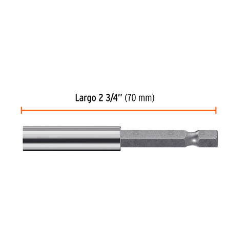 Estuche con 5 extensiones de 70 mm, magnéticas, EXPERT | PUDE-9070 | 11869