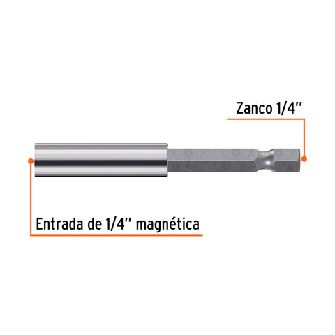 Estuche con 5 extensiones de 70 mm, magnéticas, EXPERT | PUDE-9070 | 11869