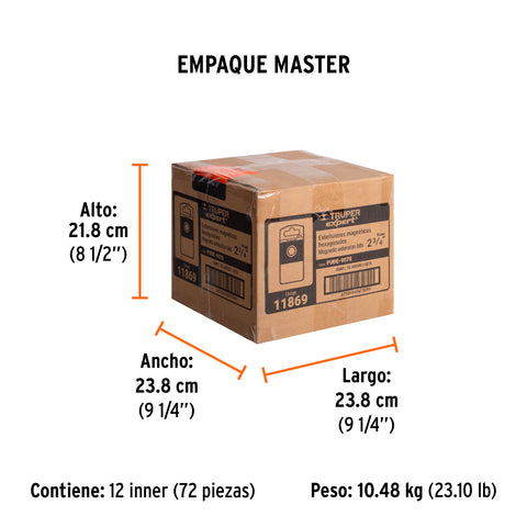 Estuche con 5 extensiones de 70 mm, magnéticas, EXPERT | PUDE-9070 | 11869