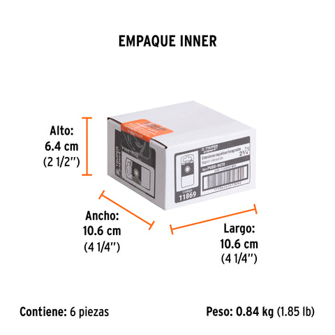Estuche con 5 extensiones de 70 mm, magnéticas, EXPERT | PUDE-9070 | 11869