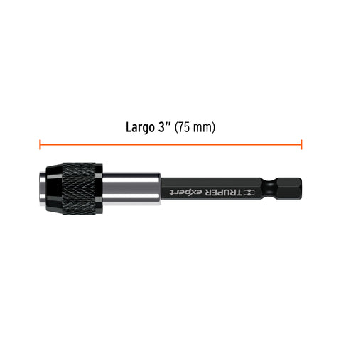 Extensión magnética 3?, para puntas, cambio rápido, EXPERT | PUDE-9075 | 11873