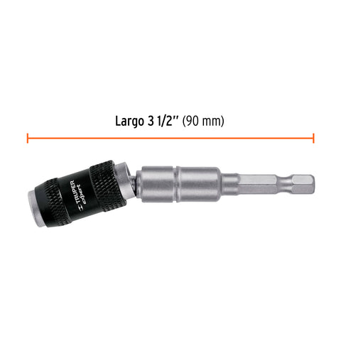 Extensión magnética articulada 3 1/2', para puntas, EXPERT | PUDE-9090 | 11875