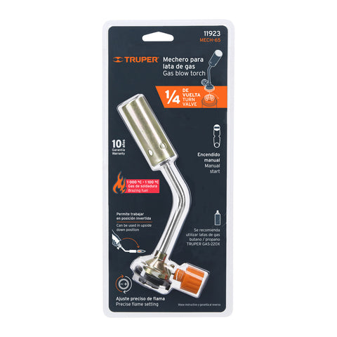Mechero p/lata de gas de 1/4 de vuelta, TRUPER | MECH-65 | 11923