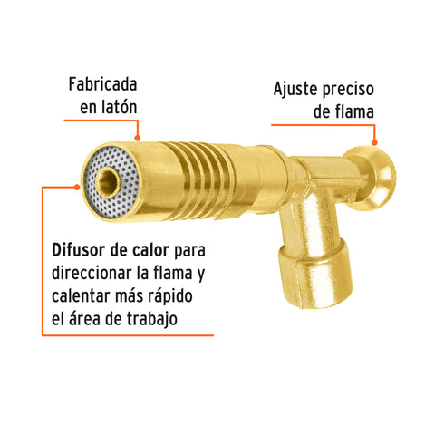Boquilla para lata de gas con válvula roscada, TRUPER | MECH-R | 11925