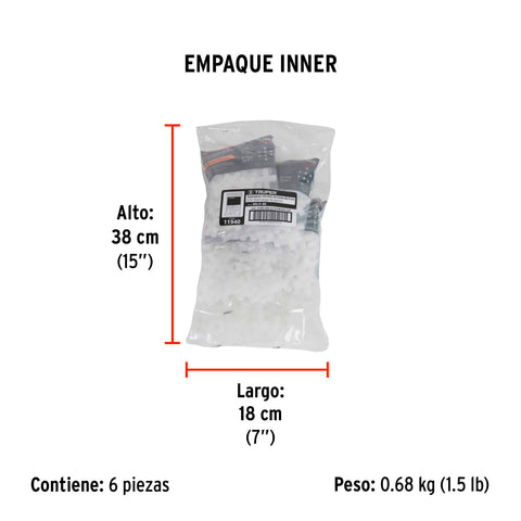 Bolsa con 75 separadores de 8 mm de losetas, TRUPER | SELO-80 | 11940