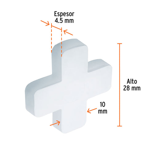 Bolsa con 75 separadores de 10 mm de losetas, TRUPER | SELO-100 | 11941