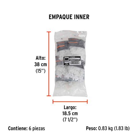 Bolsa con 75 separadores de 10 mm de losetas, TRUPER | SELO-100 | 11941