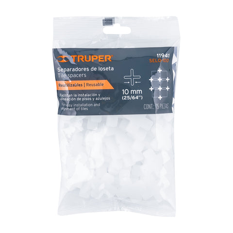 Bolsa con 75 separadores de 10 mm de losetas, TRUPER | SELO-100 | 11941