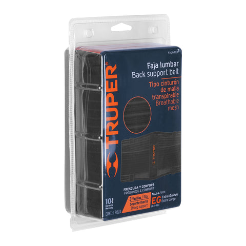 Faja lumbar tipo cinturón de malla transpirable, XG, Truper | FAJA-XLC | 11963