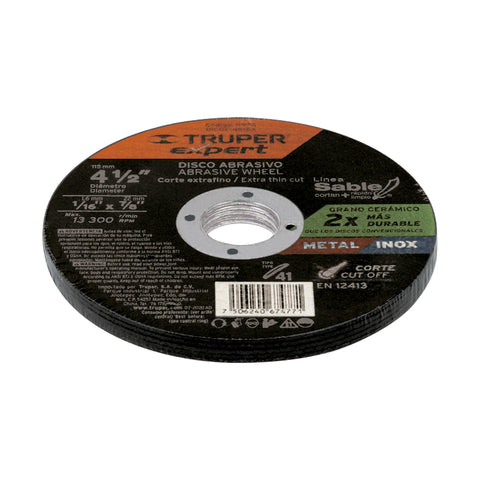 Disco Tipo 41 de 4-1/2' x 1.6 mm corte fino de metal, Expert | DICOF-4516X | 11974