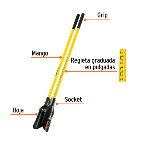 Cavador mangos de fibra de vidrio 48', Truper Expert | CA-38F | 11982