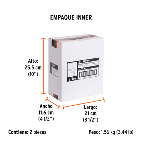 Pistola para pintar LVMP vaso aluminio, 1 mm, TRUPER | PIPI-411 | 11989
