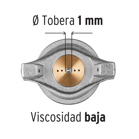 Pistola para pintar LVMP vaso aluminio, 1 mm, TRUPER | PIPI-411 | 11989