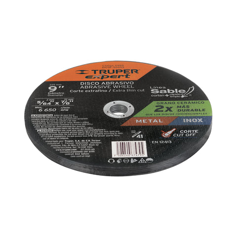 Disco Tipo 41 de 9' x 2 mm corte fino de metal, Expert | DICOF-9020X | 11999