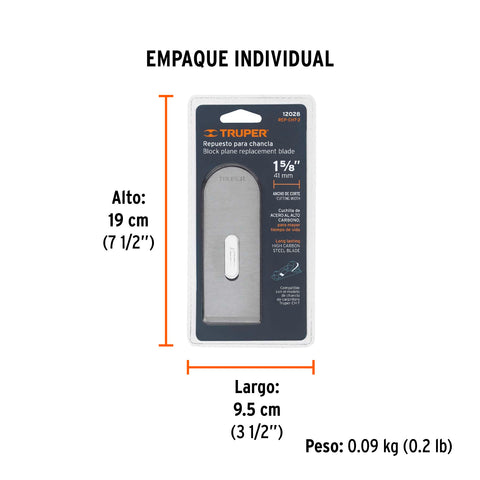 Repuesto de cuchilla para cepillo CH-7, Truper | REP-CH7-2 | 12028