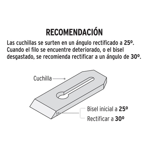 Cuchilla y contra para cepillo de carpintero # 4 y # 5 | CCU-C4/5 | 12042