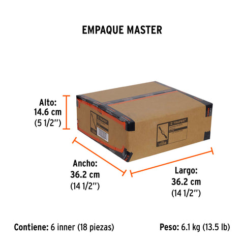Escochebre recto 9', Truper | E-9R | 12058