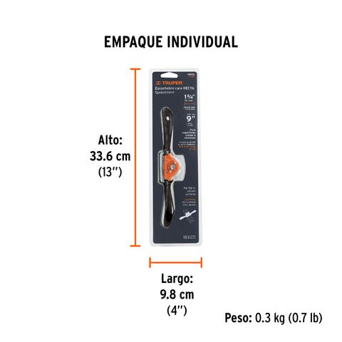 Escochebre recto 9', Truper | E-9R | 12058