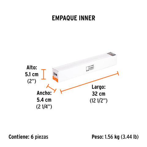 Cincel plano delgado SDS Plus 3/4' x 10', Truper | SDS-C1 | 12096