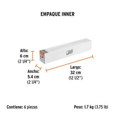 Cincel plano grueso SDS Plus 1-1/2' x 10', Truper | SDS-C2 | 12097