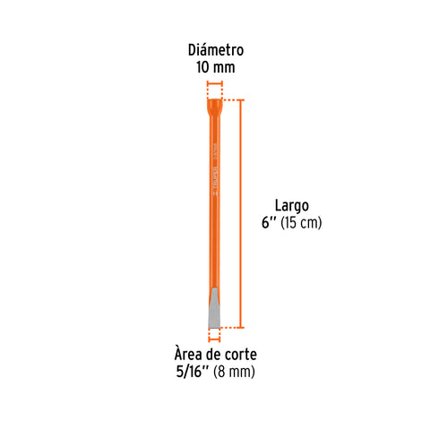 Cincel de corte frío de 5/16 X 6', Truper | C-5/16X6 | 12103