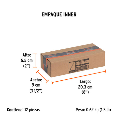 Cincel de corte frío de 5/16 X 6', Truper | C-5/16X6 | 12103