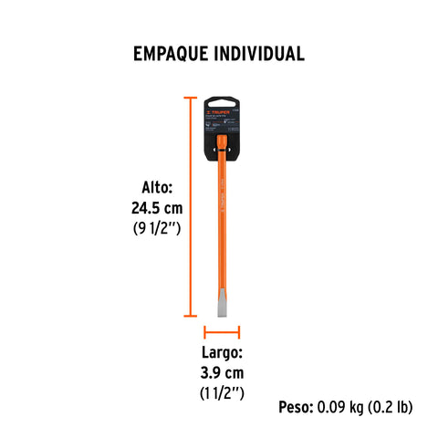 Cincel de corte frío de 3/8 X 8', Truper | C-3/8X8 | 12109