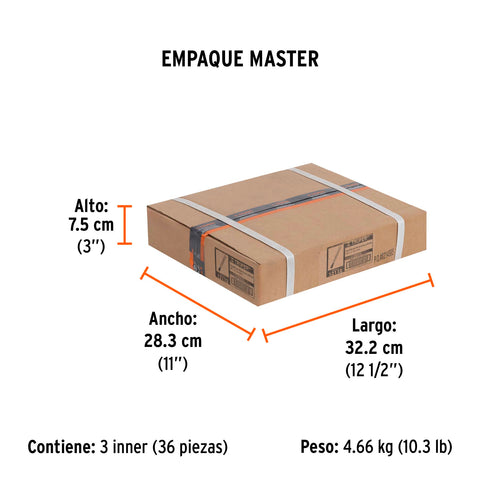 Cincel de corte frío de 3/8 X 10', Truper | C-3/8X10 | 12112