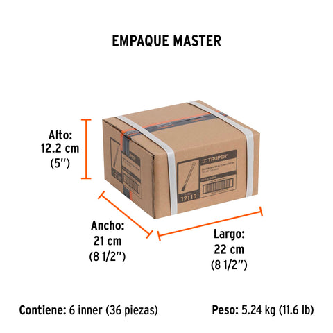 Cincel de corte frío de 1/2 X 6', Truper | C-1/2X6 | 12115