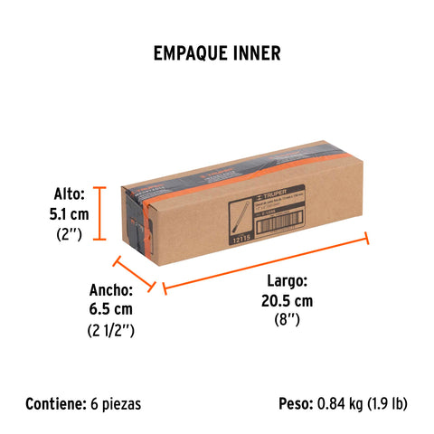Cincel de corte frío de 1/2 X 6', Truper | C-1/2X6 | 12115