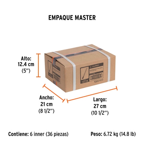Cincel de corte frío de 1/2 X 8', Truper | C-1/2X8 | 12118