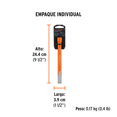 Cincel de corte frío de 1/2 X 8', Truper | C-1/2X8 | 12118