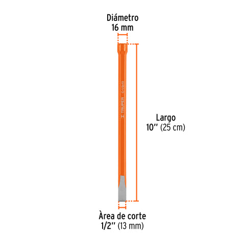 Cincel de corte frío de 1/2 X 10', Truper | C-1/2X10 | 12121