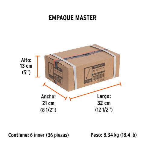Cincel de corte frío de 1/2 X 10', Truper | C-1/2X10 | 12121