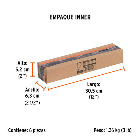 Cincel de corte frío de 1/2 X 10', Truper | C-1/2X10 | 12121